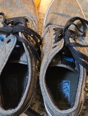 Vans  Gray Canvas Low-Top Sneakers